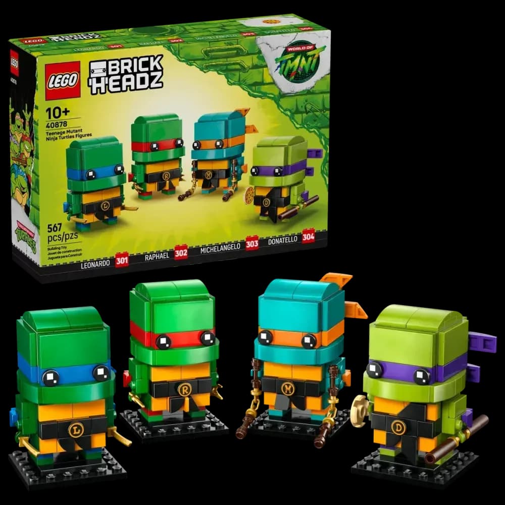 Featured Image - LEGO 40878 Tartarughe Ninja BrickHeadz: il set a 4 in arrivo ad aprile 2026!